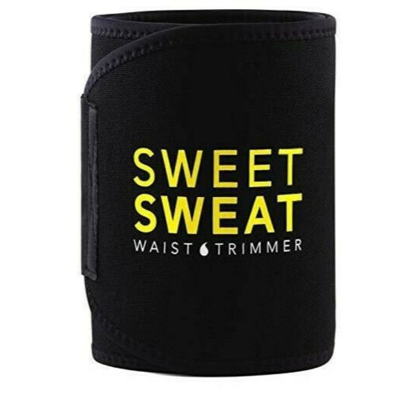 Sweet Sweat Waist Trimmer - Black/Yellow Logo | Premium Waist Trainer Small 35" - Picture 1 of 1
